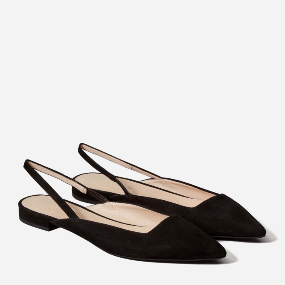 Elegant Black Slingback Flats